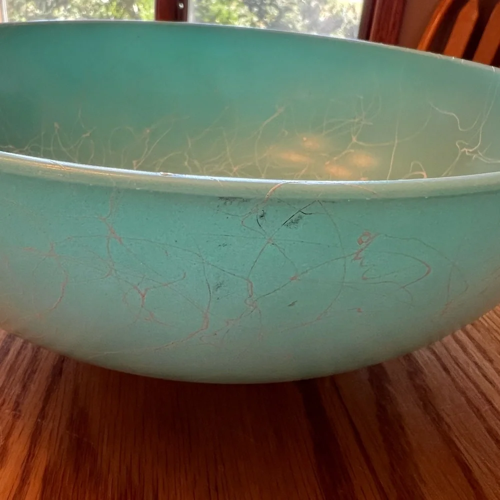 Vintage Hazel Atlas Splatter Mixing Bowl/Serving Bowl